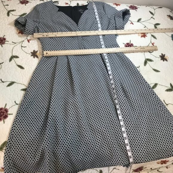 Adrianna Papell 12 A Line Dress Patterned Dots​​​ - Picture 8 of 8